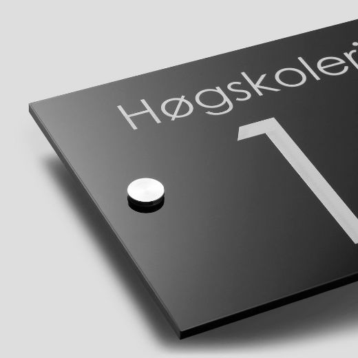 Bilde av Husnummerskilt Akryl m/folie 250x145