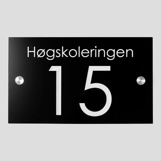 Bilde av Husnummerskilt Akryl m/folie 250x145