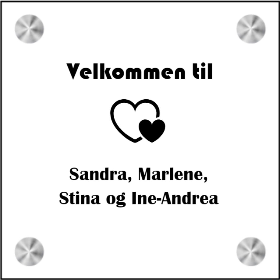Bilde av Akryl Klar - Velkommen hjerte
