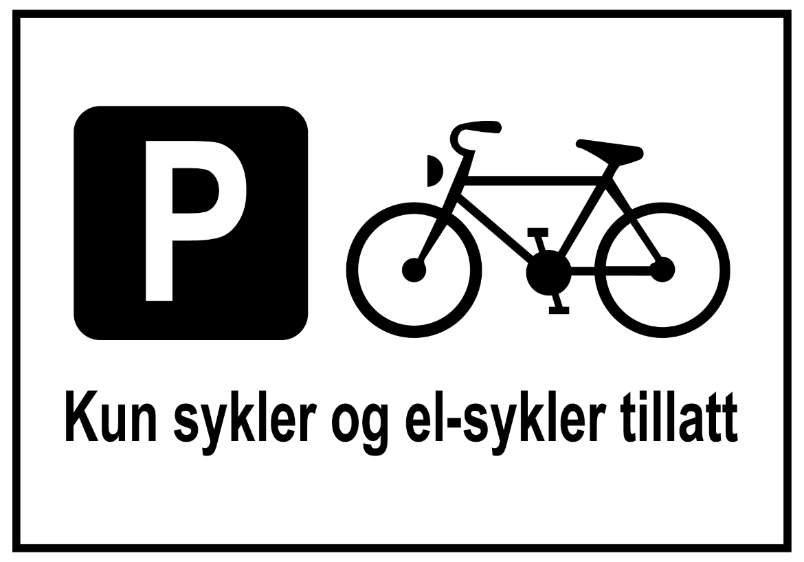 Bilde av Sykkelparkering 300x210 hvit