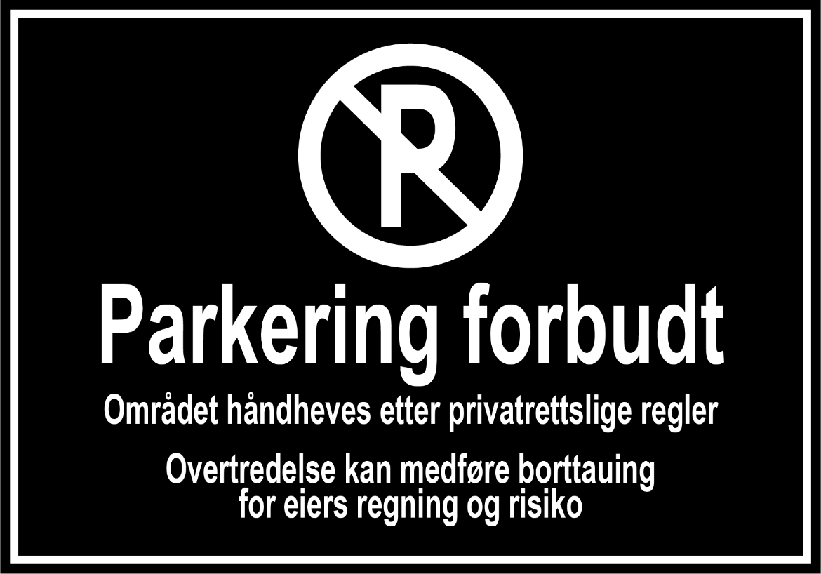 Bilde av Parkering forbudt 300x210 sort