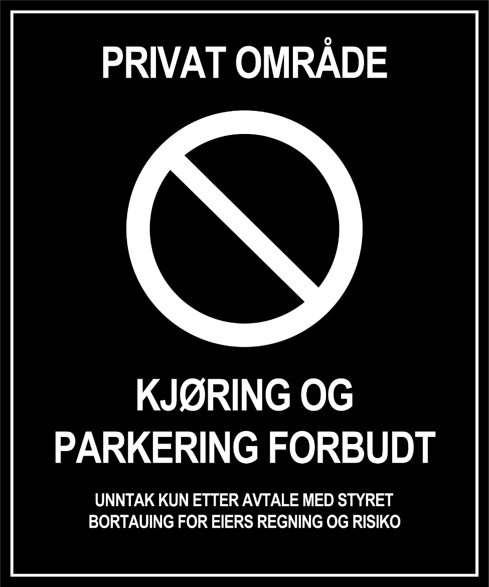 Bilde av Privat parkering 500x600 sort