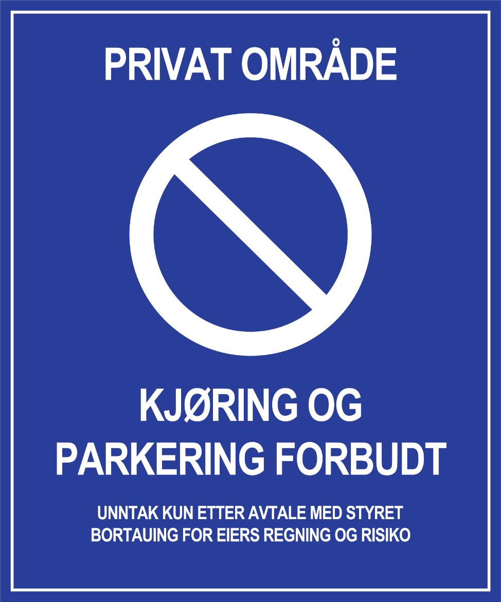 Bilde av Privat parkering 500x600 blå