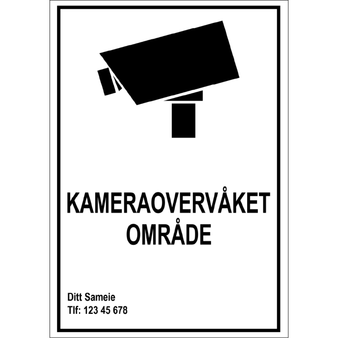 Bilde av Kameraovervåking 210x300 hvit