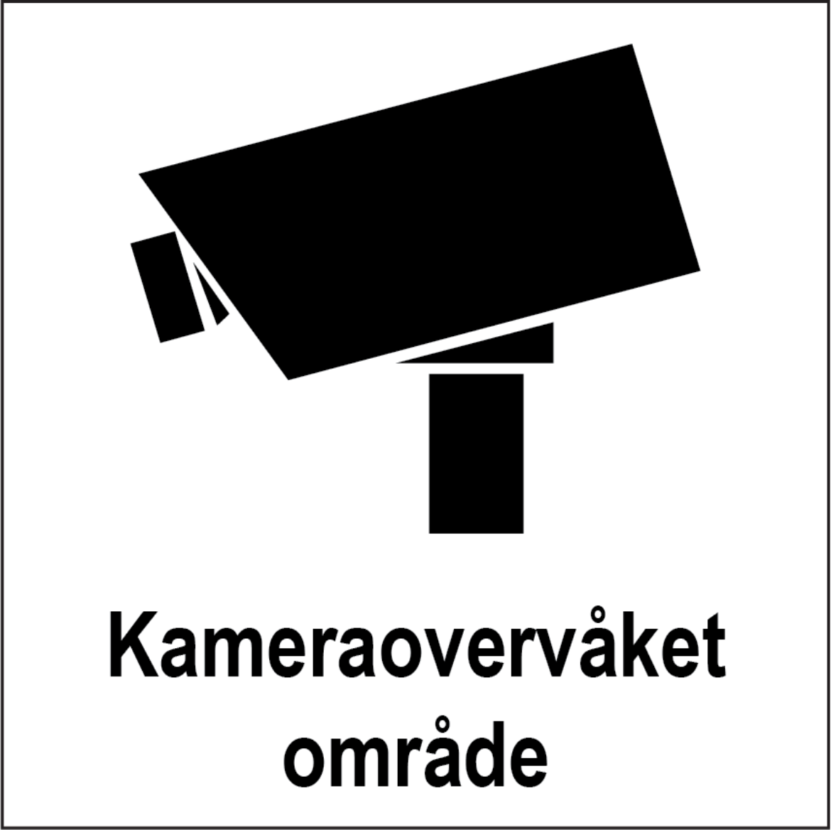 Bilde av Kameraovervåket område 10 x 10 cm