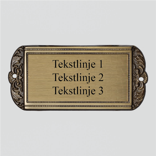 Bilde av Dørskilt patinert messing 150x70 mm