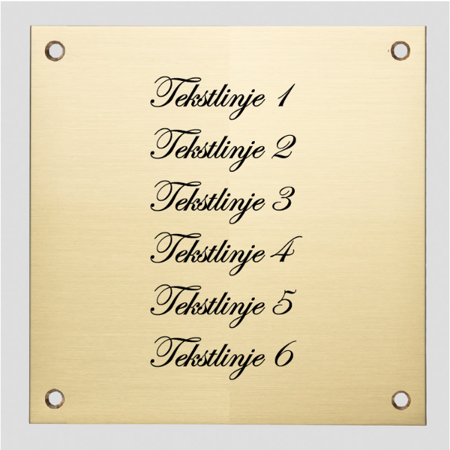 Bilde av Dørskilt messing 145x145 mm