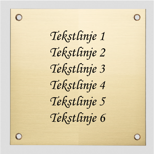 Bilde av Dørskilt messing 145x145 mm