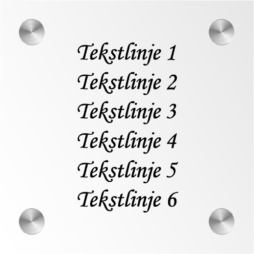 Bilde av Dørskilt akryl 145x145 mm