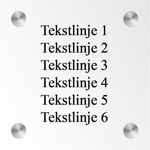 Bilde av Dørskilt akryl 145x145 mm