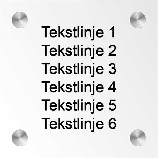 Bilde av Dørskilt akryl 145x145 mm