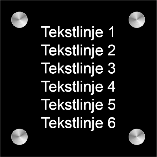 Bilde av Dørskilt akryl 145x145 mm