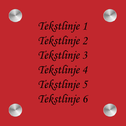 Bilde av Dørskilt akryl 145x145 mm