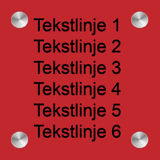 Bilde av Dørskilt akryl 145x145 mm
