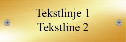 Bilde av Dørskilt messing 150x50 mm