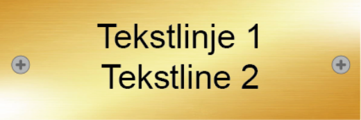 Bilde av Dørskilt messing 150x50 mm