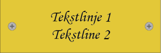 Bilde av Dørskilt plast 150x50 mm