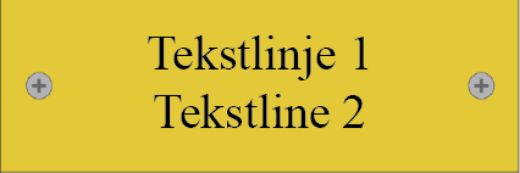 Bilde av Dørskilt plast 150x50 enkel