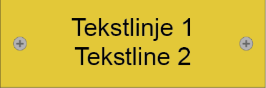 Bilde av Dørskilt plast 150x50 enkel