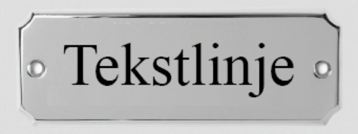 Bilde av Dørskilt krombelagt messing 150x55 mm