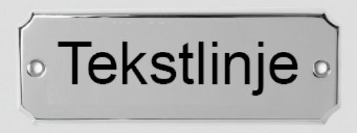 Bilde av Dørskilt krombelagt messing 150x55 mm