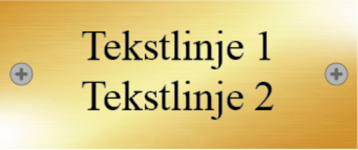 Bilde av Dørskilt messing 120x50 mm
