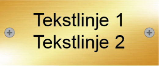 Bilde av Dørskilt messing 120x50 mm