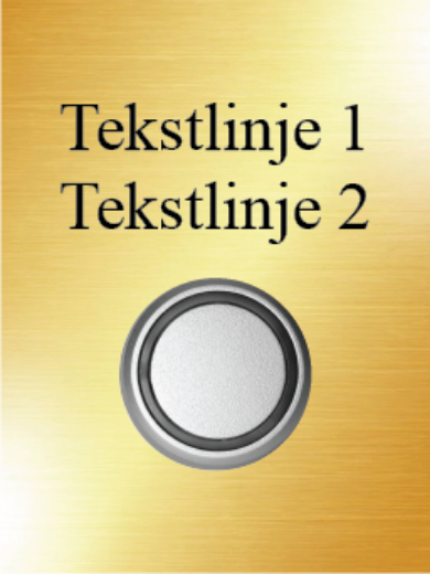 Bilde av Dørskilt messing m/ ringeklokke 90x120 mm