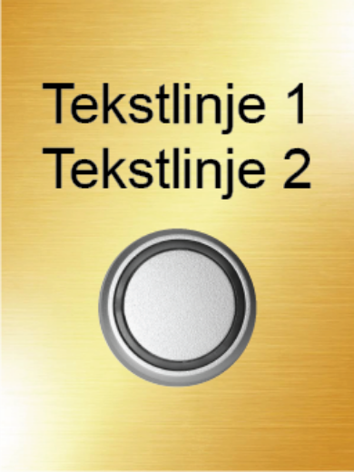 Bilde av Dørskilt messing m/ ringeklokke 90x120 mm