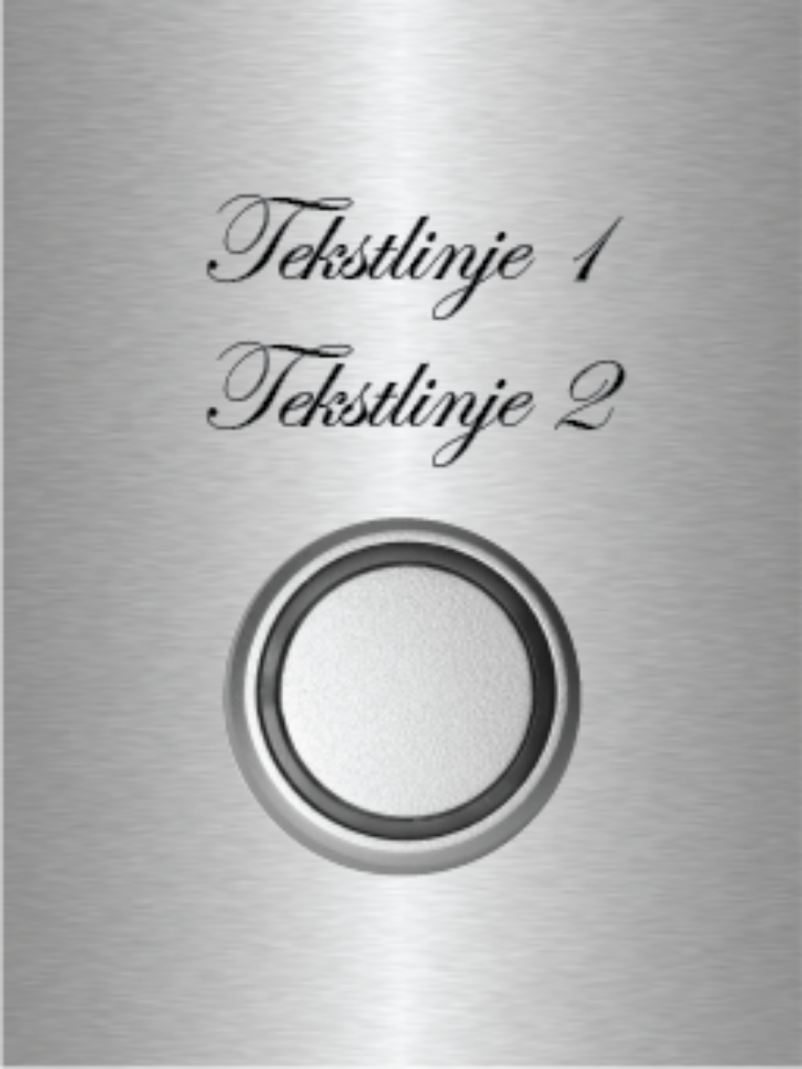 Bilde av Dørskilt stål m/ ringeklokke 90x120 mm