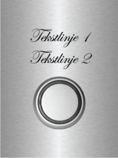 Bilde av Dørskilt stål m/ ringeklokke 90x120 mm