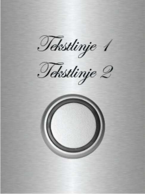Bilde av Dørskilt stål m/ ringeklokke 90x120 mm