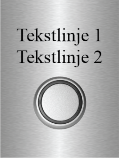 Bilde av Dørskilt stål m/ ringeklokke 90x120 mm