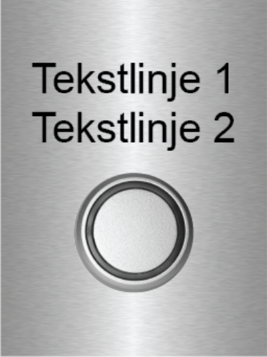 Bilde av Dørskilt stål m/ ringeklokke 90x120 mm