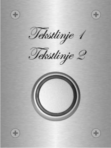 Bilde av Dørskilt stål m/ ringeklokke 90x120 mm