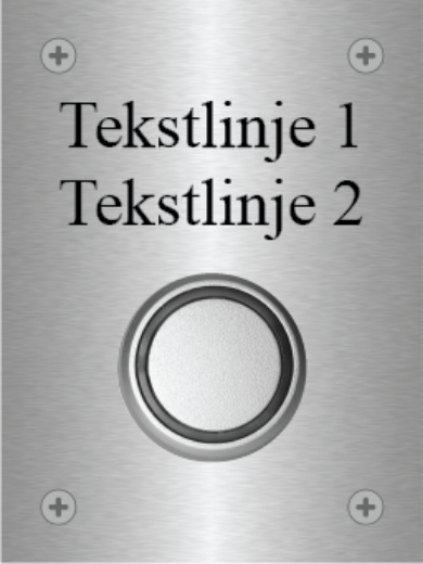 Bilde av Dørskilt stål m/ ringeklokke 90x120 mm