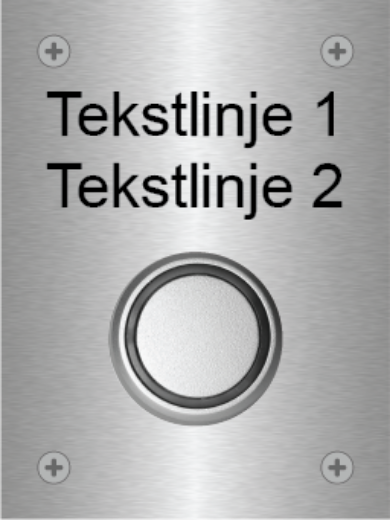 Bilde av Dørskilt stål m/ ringeklokke 90x120 mm