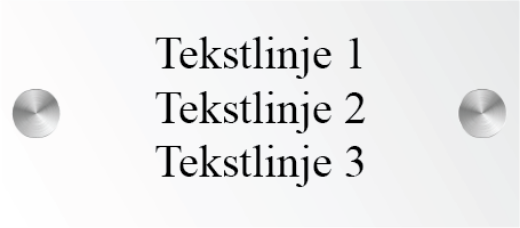 Bilde av Dørskilt akryl 160x70 mm