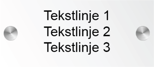 Bilde av Dørskilt akryl 160x70 mm