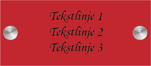 Bilde av Dørskilt akryl 160x70 mm
