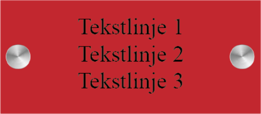 Bilde av Dørskilt akryl 160x70 mm