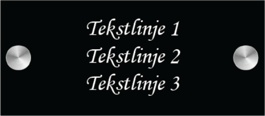 Bilde av Dørskilt akryl 160x70 mm