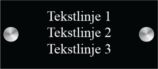 Bilde av Dørskilt akryl 160x70 mm