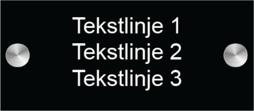 Bilde av Dørskilt akryl 160x70 mm